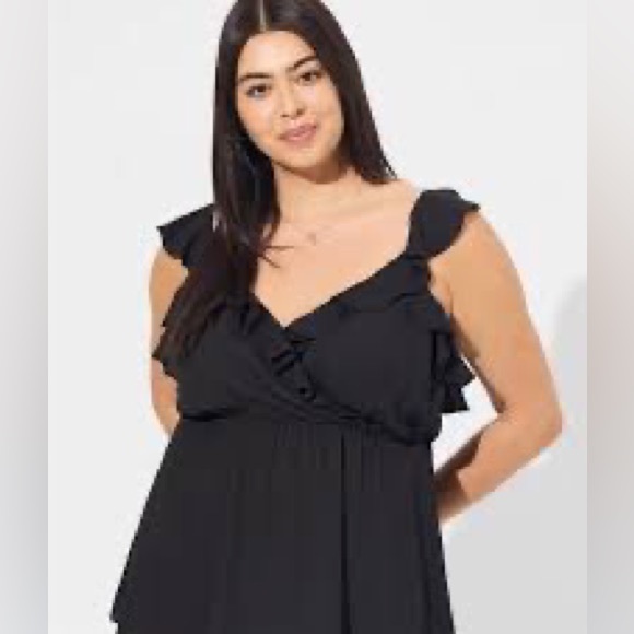 TORRID Georgette Ruffle Surplice Tank Top 👠 US M/L Torrid 00 - Picture 5 of 16